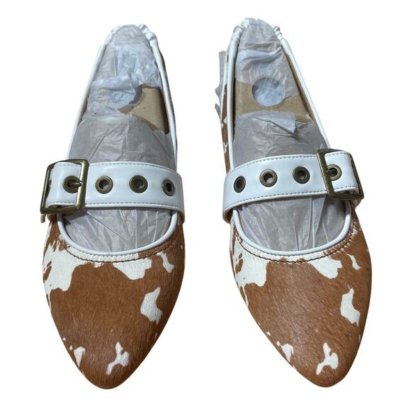 Vionic Elana Slingback Flat Casual Shoe Brown Cowprint Women's Sz 5M New In Box - Picture 4 of 8